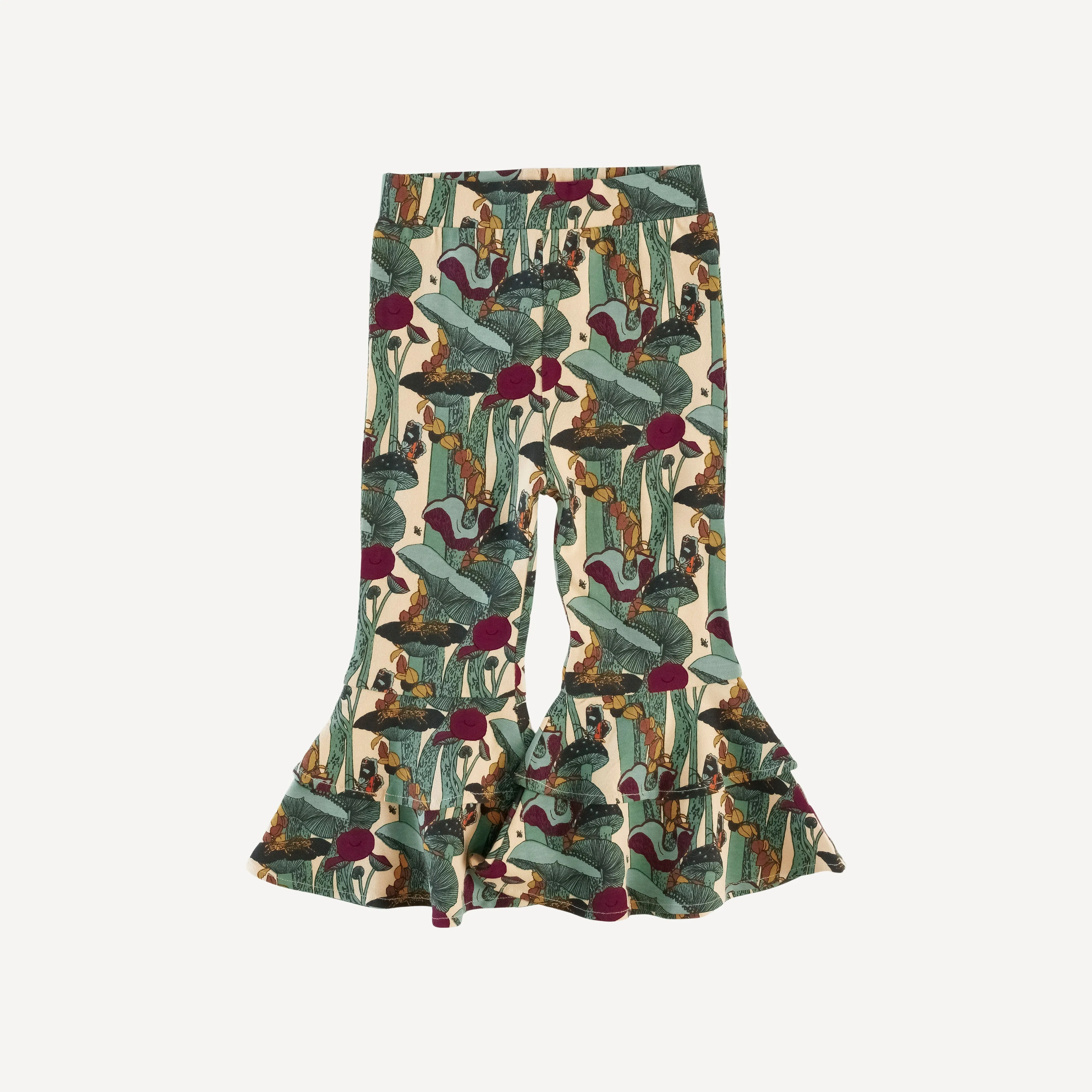 anne pant | green mushroom forest | organic cotton jersey