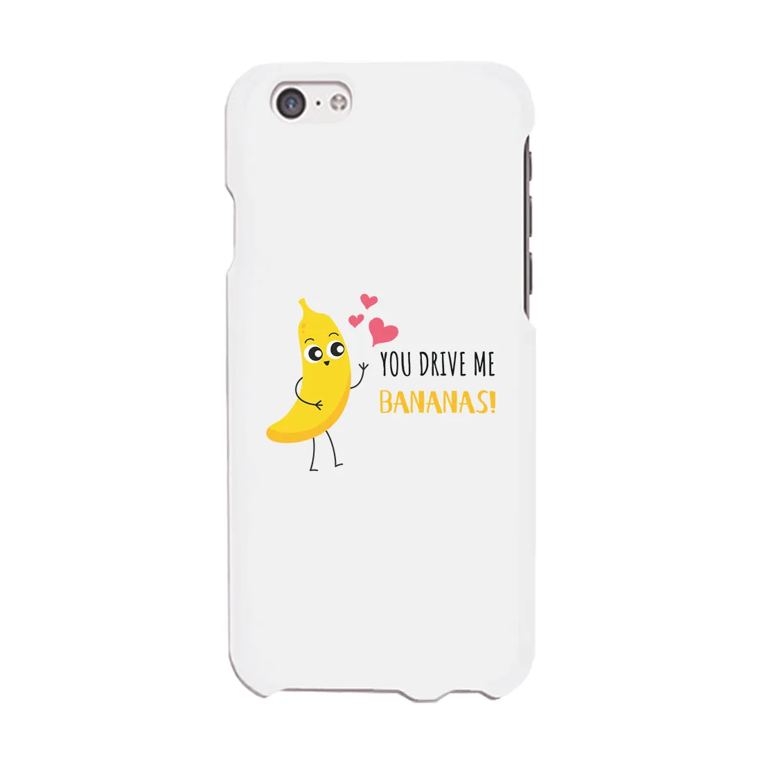 Bananas and Apple Matching White Couple Phone Cases