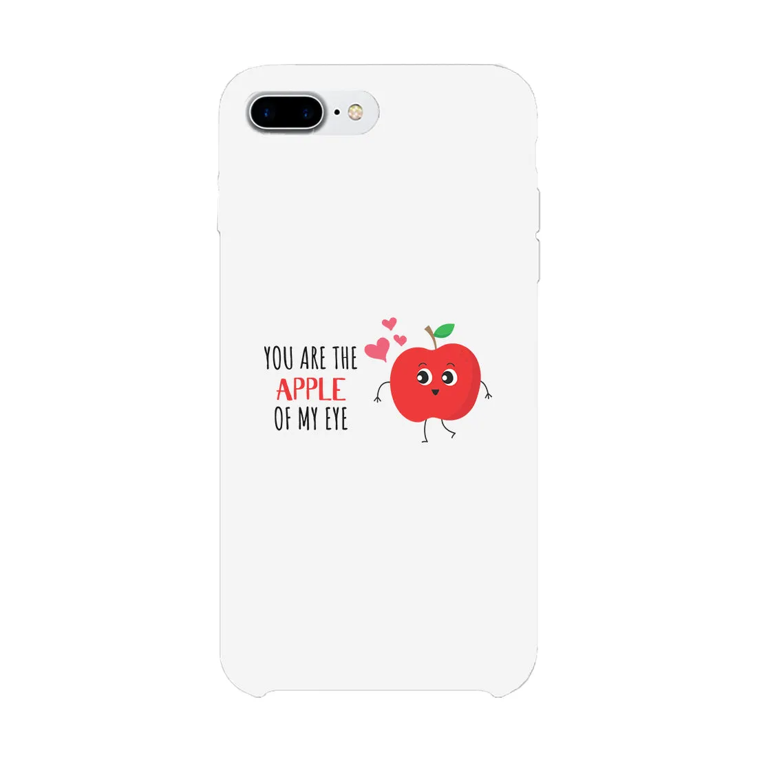 Bananas and Apple Matching White Couple Phone Cases