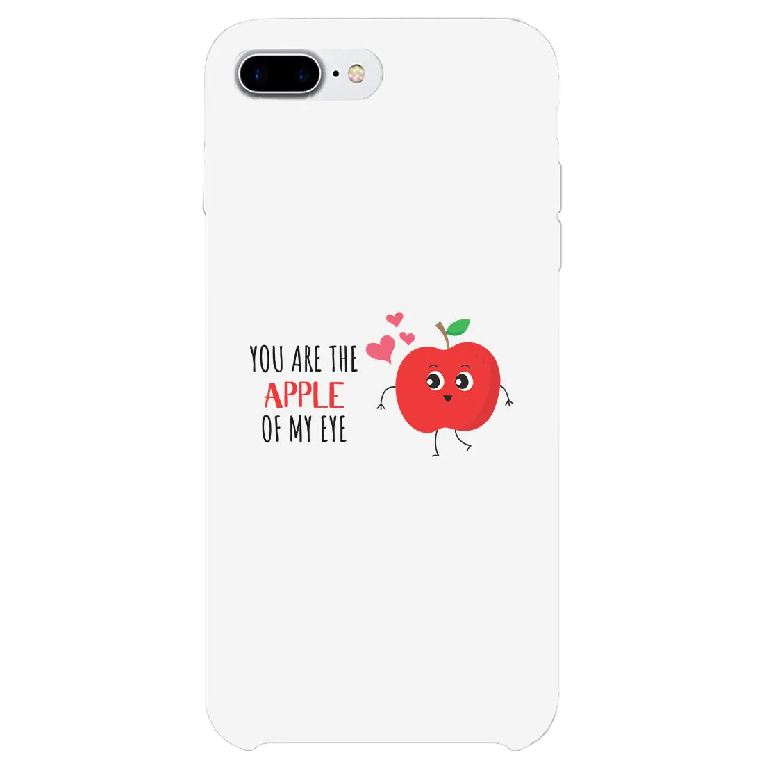 Bananas and Apple Matching White Couple Phone Cases