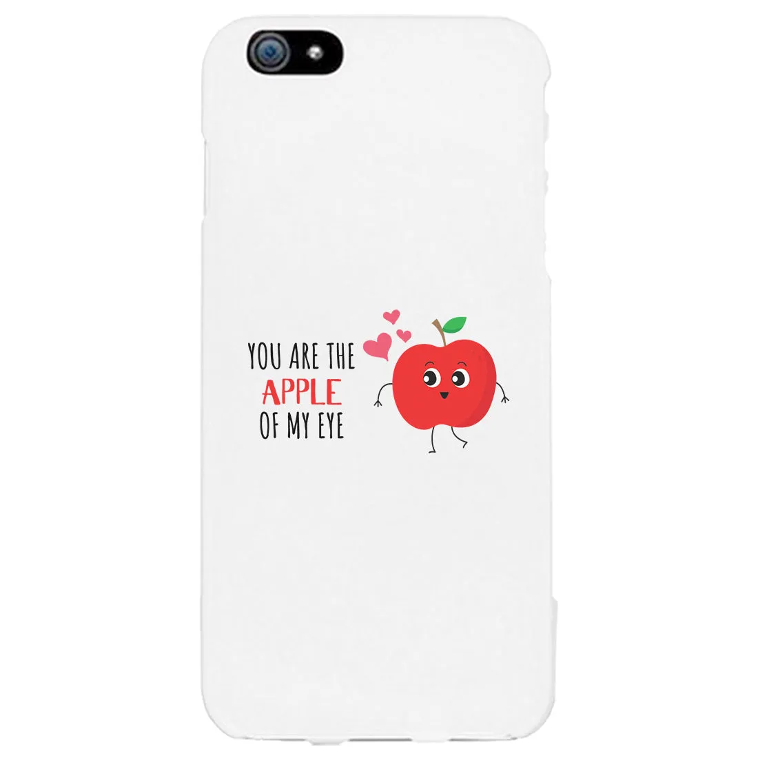 Bananas and Apple Matching White Couple Phone Cases