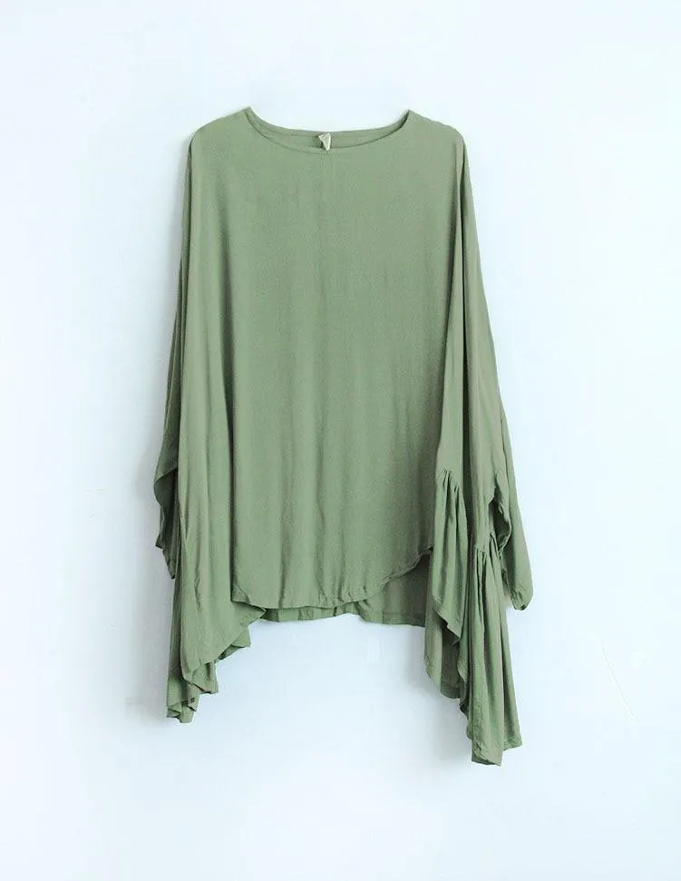 Batwing Sleeves Oversized Top | Lotus