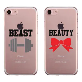 Beast And Beauty Couple Matching Phone Cases Tough Love Strong Gift