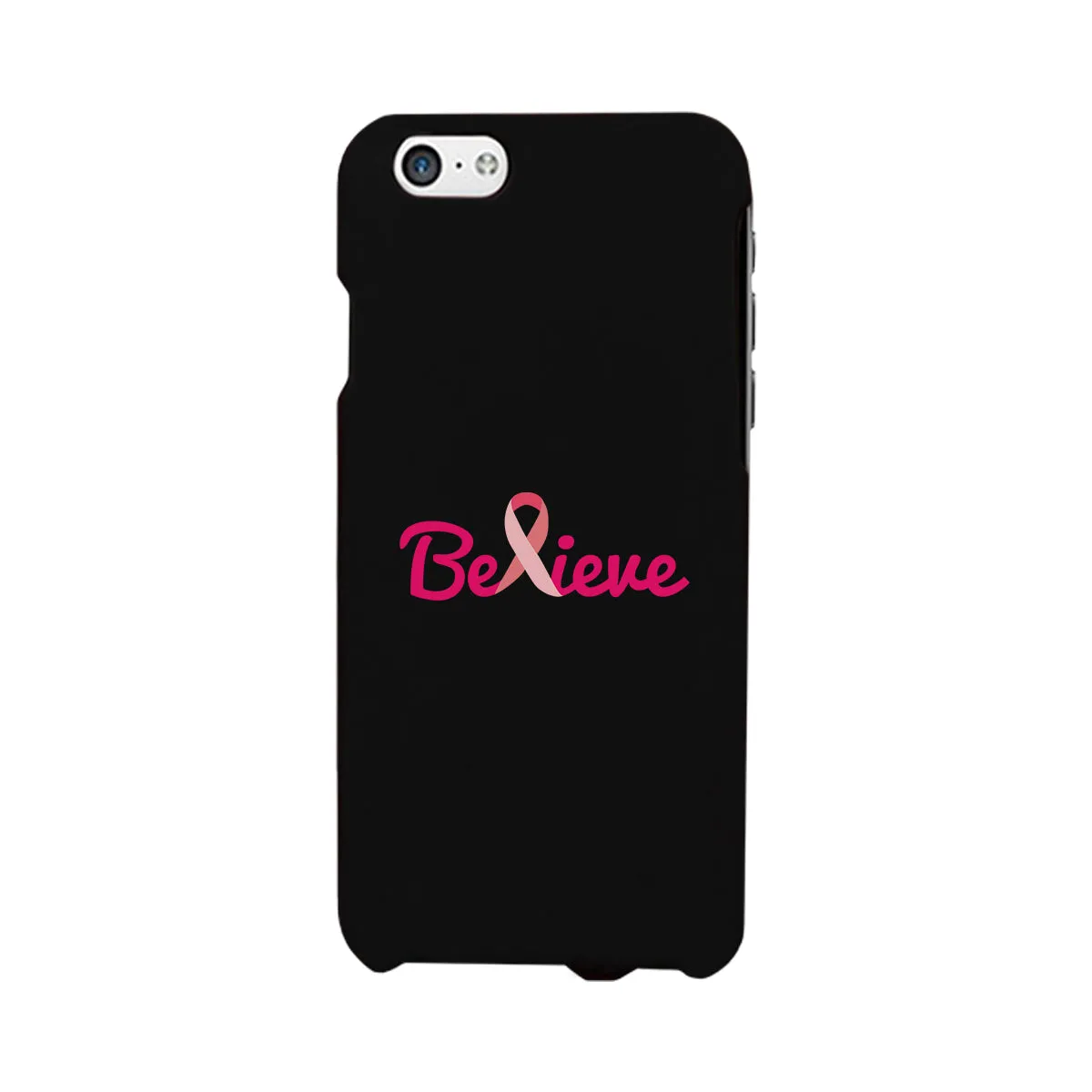 Believe Breast Cancer Awareness Black Phone Case