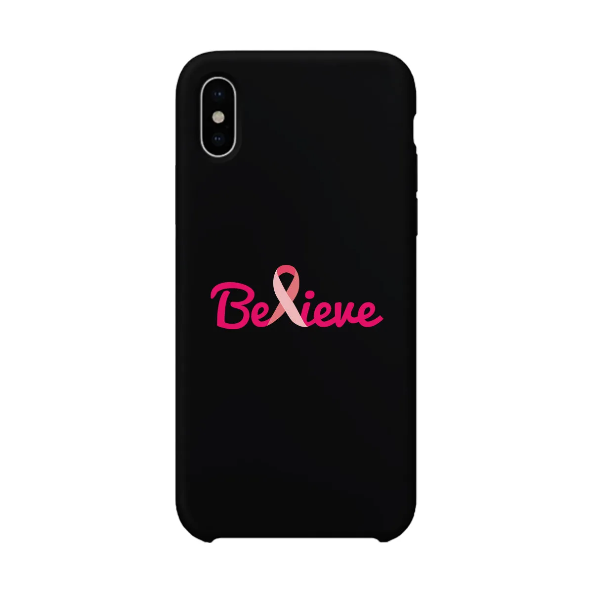 Believe Breast Cancer Awareness Black Phone Case