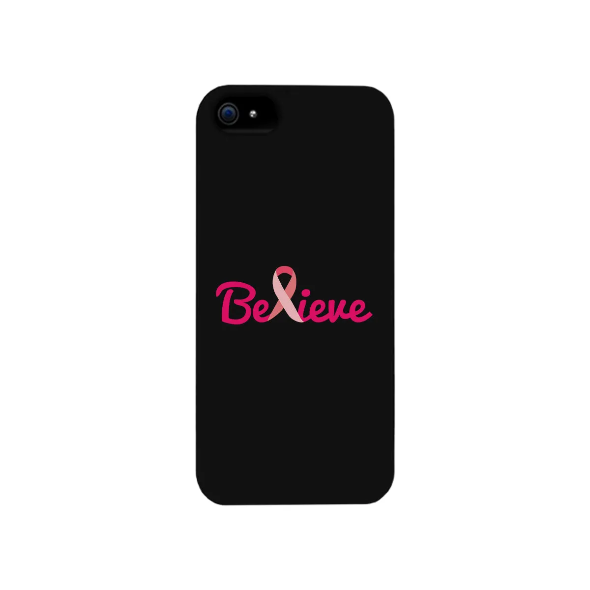 Believe Breast Cancer Awareness Black Phone Case