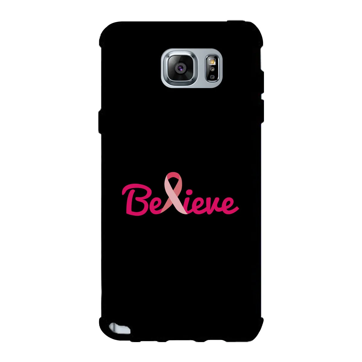 Believe Breast Cancer Awareness Black Phone Case