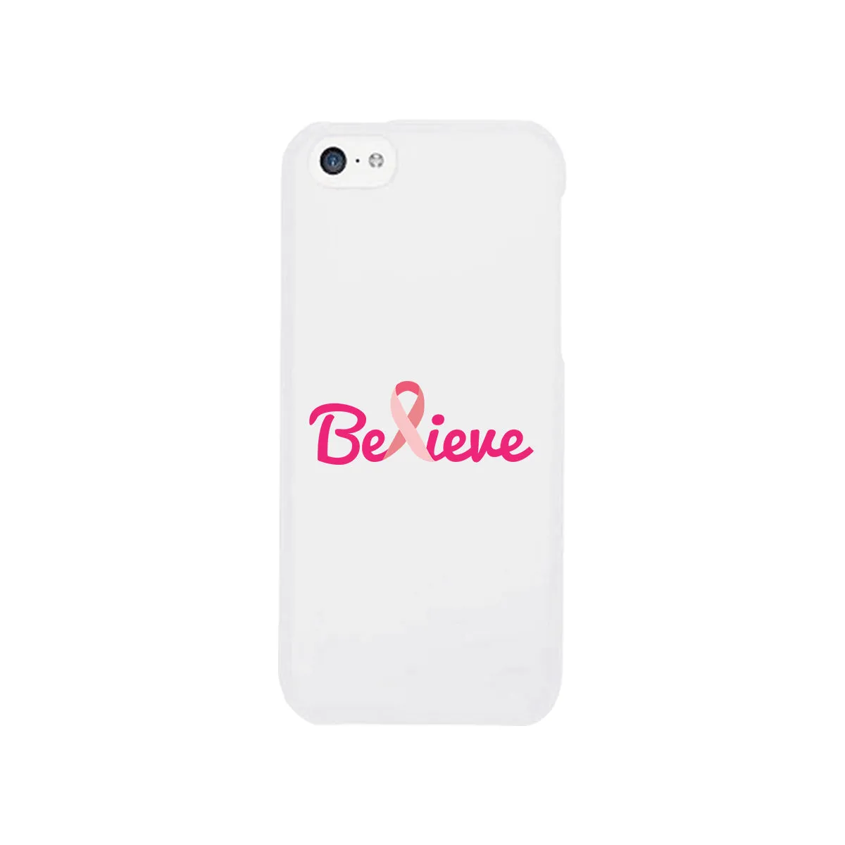 Believe Breast Cancer Awareness White Phone Case