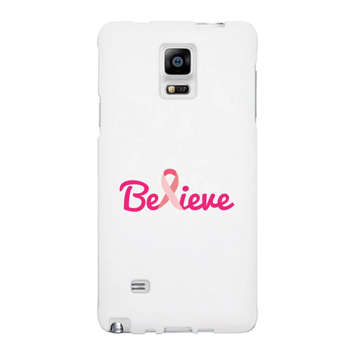 Believe Breast Cancer Awareness White Phone Case