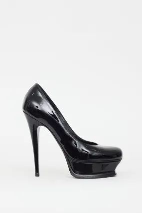 Black Patent Leather Platform Pump