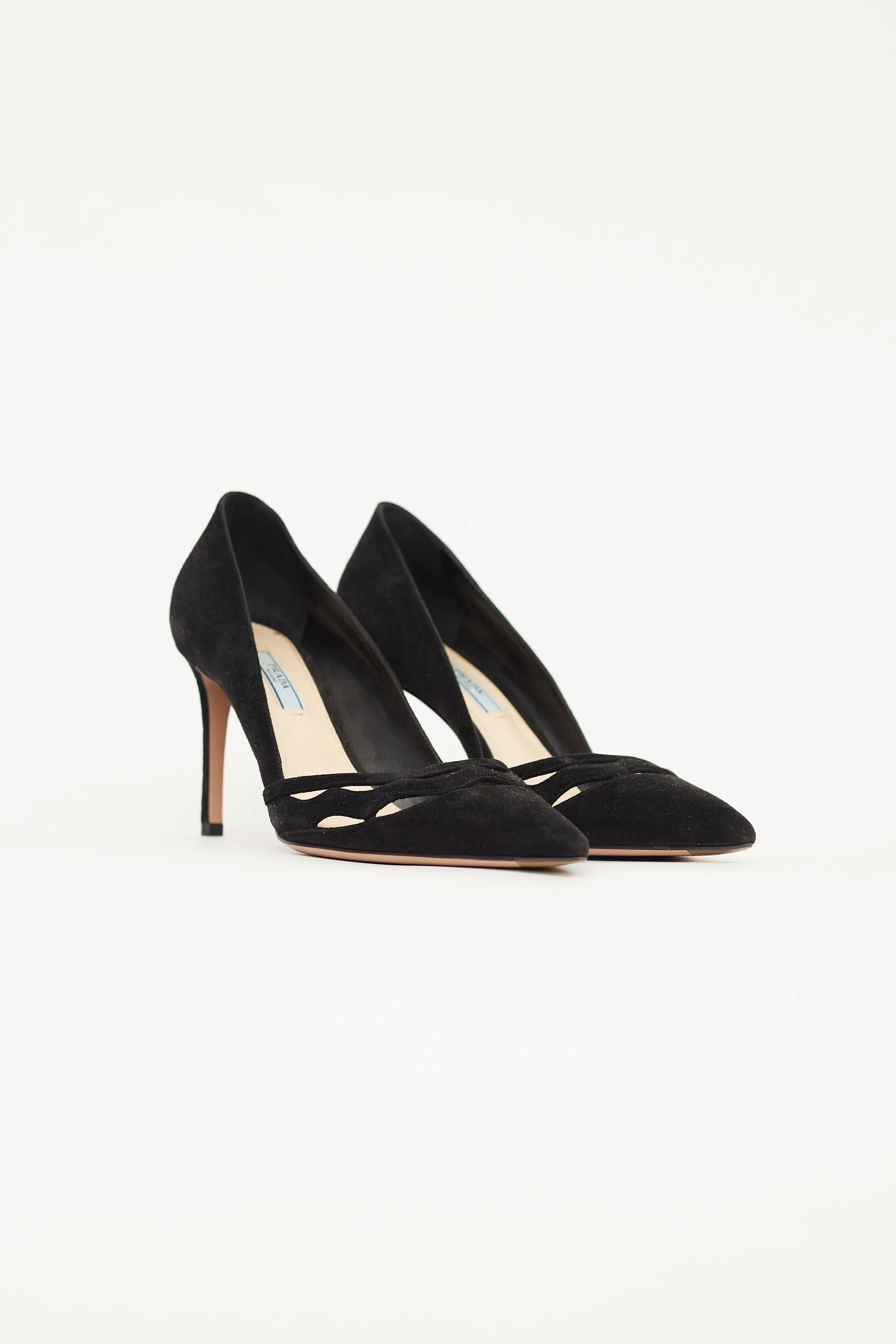 Black Suede Pointed Toe Pump
