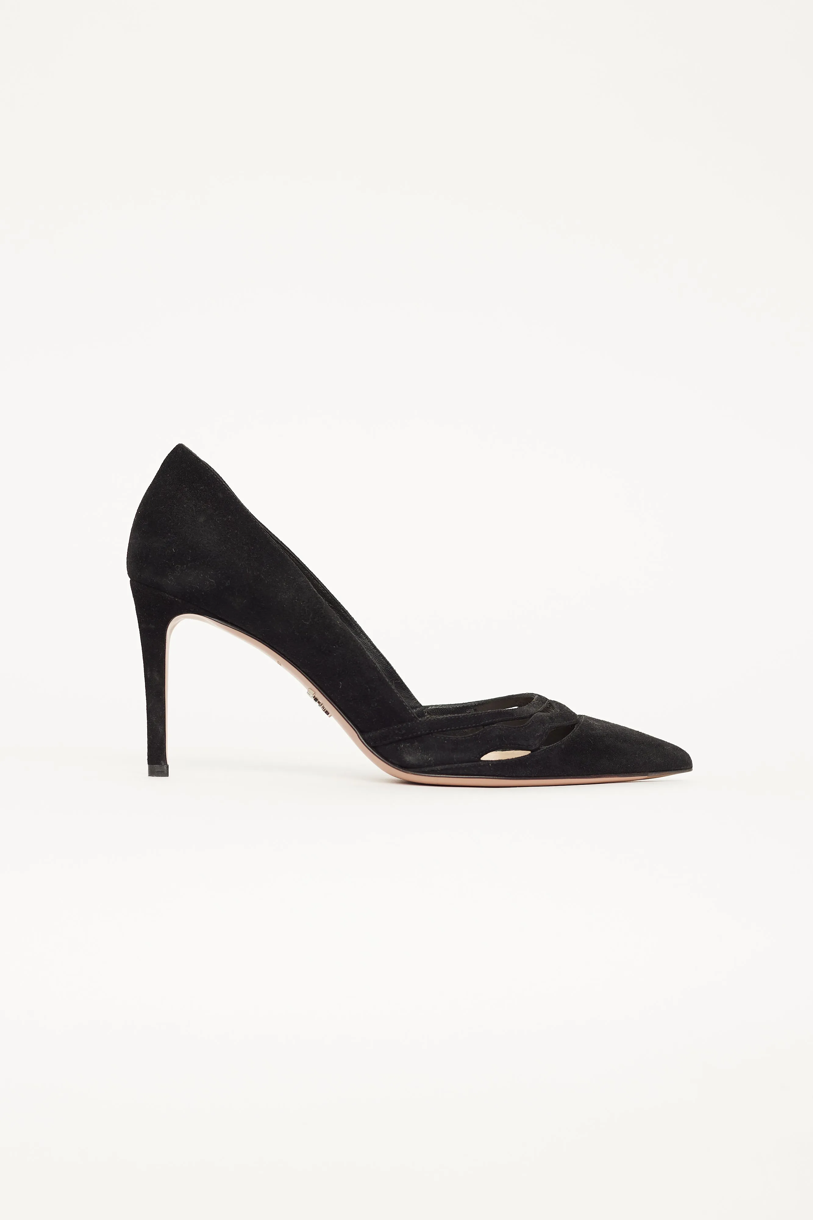 Black Suede Pointed Toe Pump