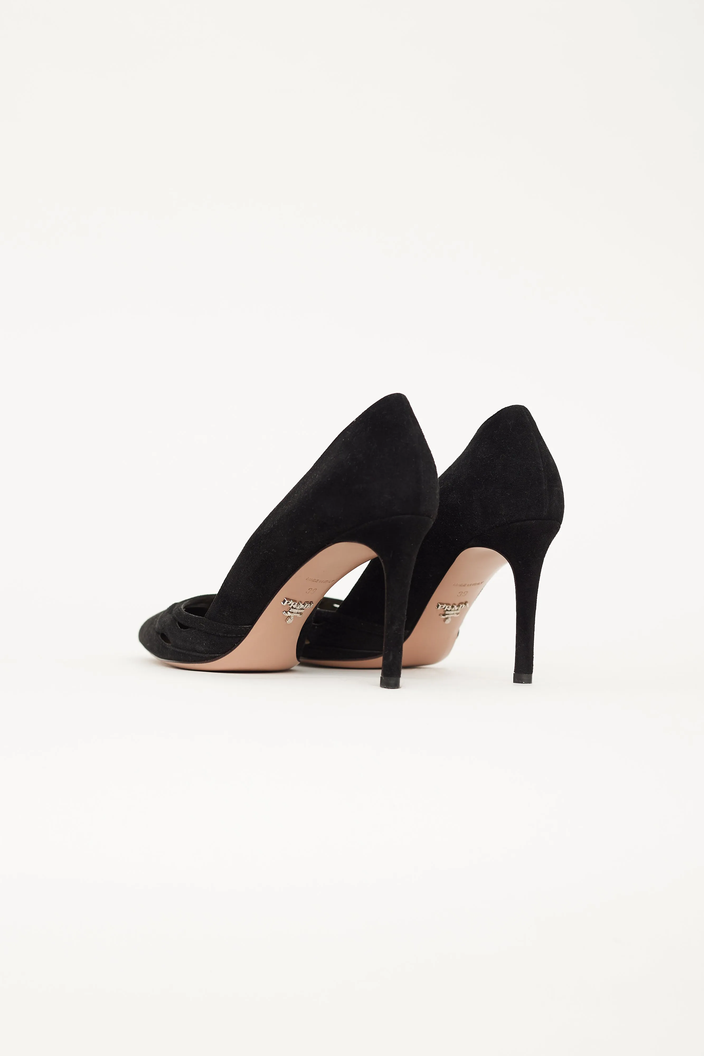 Black Suede Pointed Toe Pump