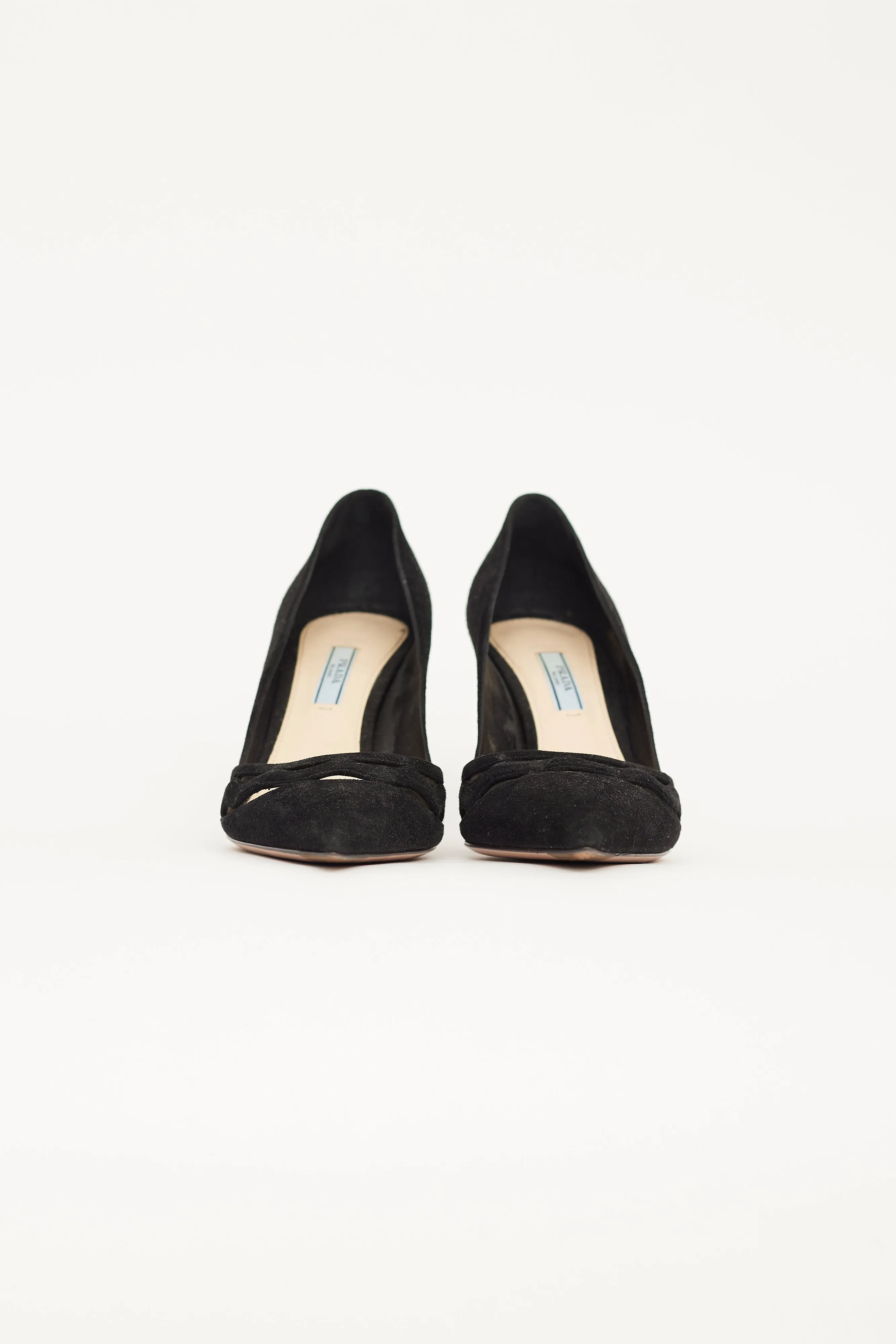 Black Suede Pointed Toe Pump