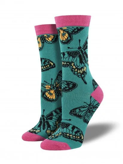 Butterflies Bamboo Socks (Women's)