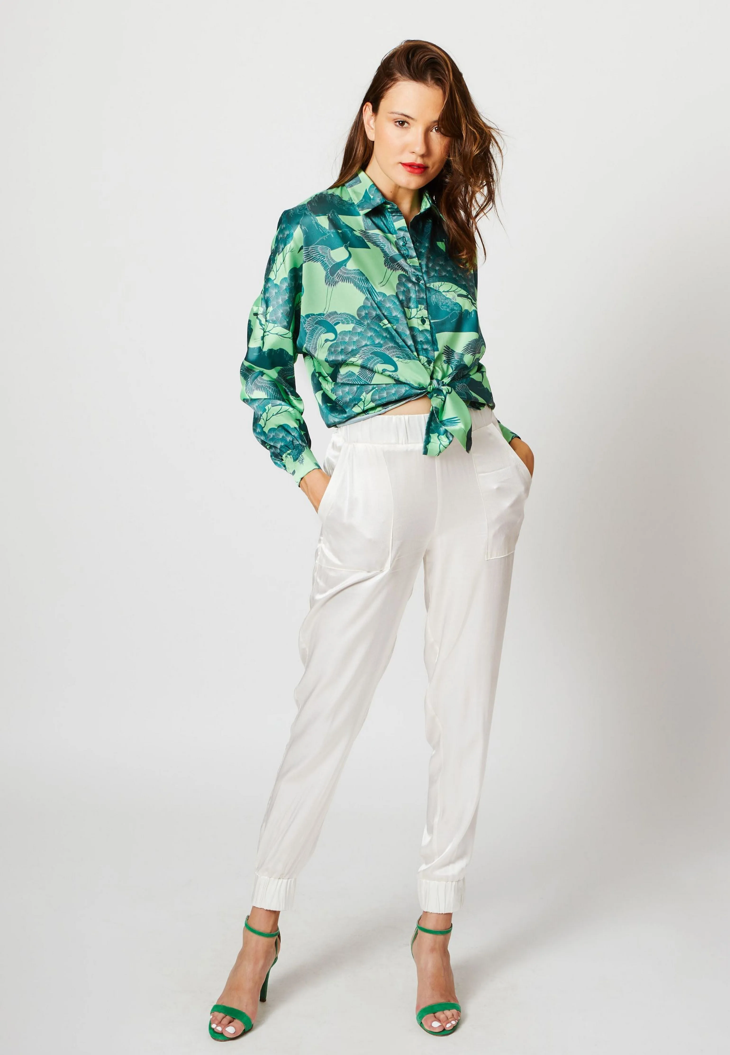 CHEMISE PARISIENNE MATIÈRE RECYCLÉE DESIGN BIRD GREEN-BIRD