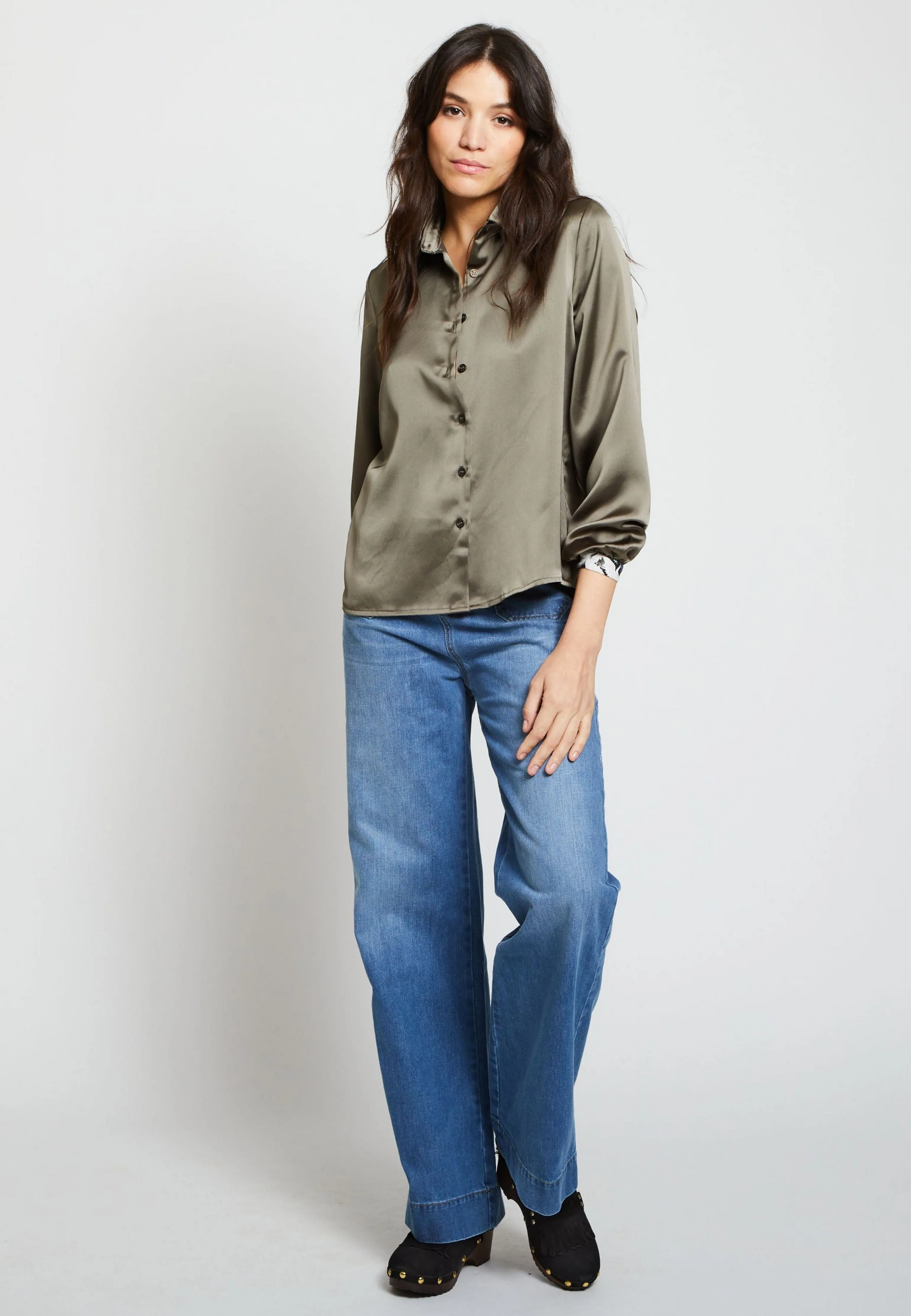 CHEMISE SUNSET MATIÈRE RECYCLÉ DÉTAIL TISSU JAPONAIS