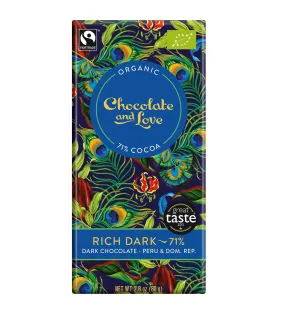 Chocolate and Love Rich Dark 71% Dark Chocolate 80g