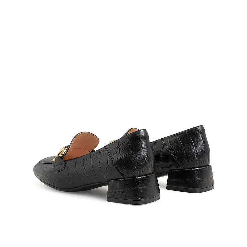 Chunky Heel Retro Commuter Loafers