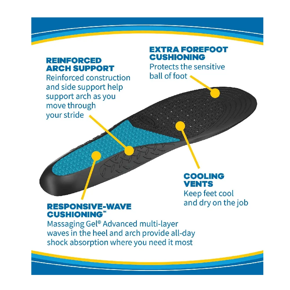 Dr. Scholl's Work All-Day Superior Comfort Insoles (with) Massaging Gel