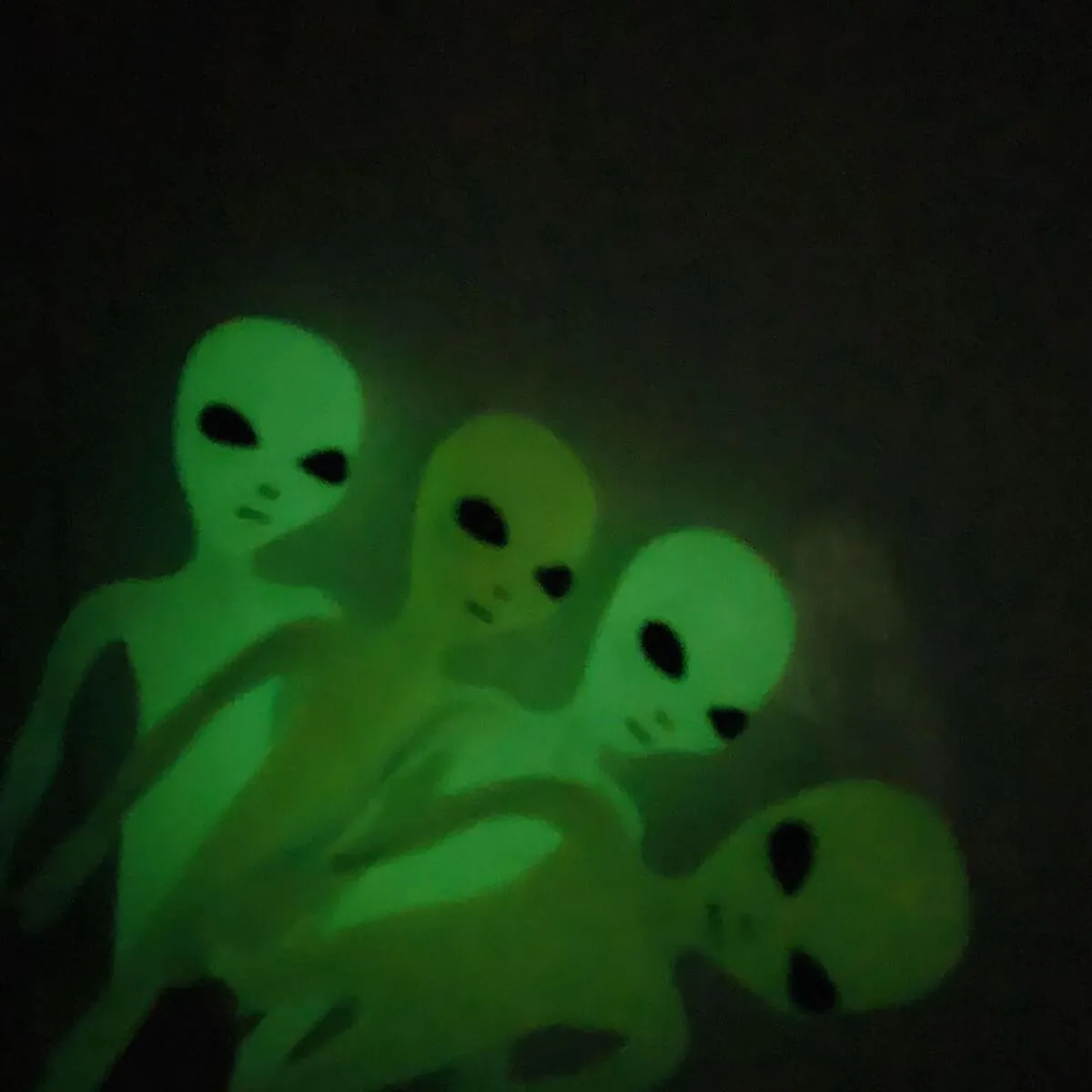Glow in the Dark Alien Toy Keychain