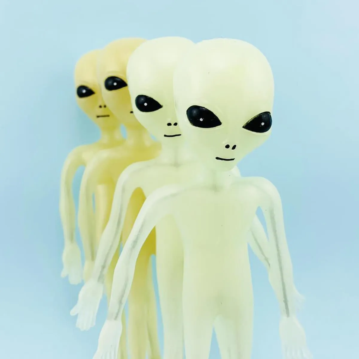 Glow in the Dark Alien Toy Keychain