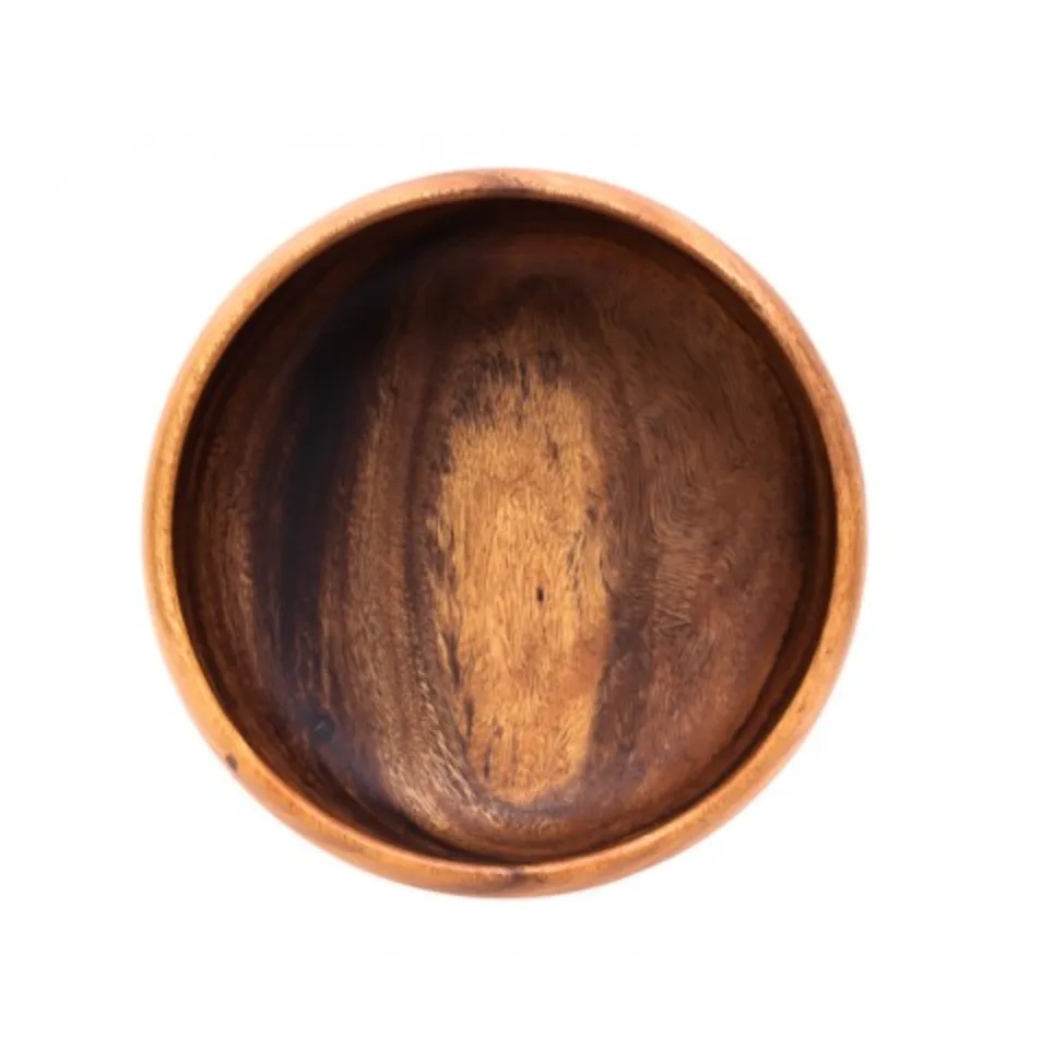 Hand Carved Salad Bowl Set -Acacia Wood 10" Bowl & Salad Servers- Fair Trade