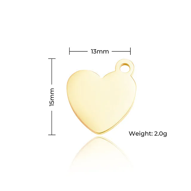 Heart-Shaped Pendant (30pcs)