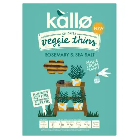 Kallo Chickpea Veggie Thins Rosemary & Sea Salt 100g