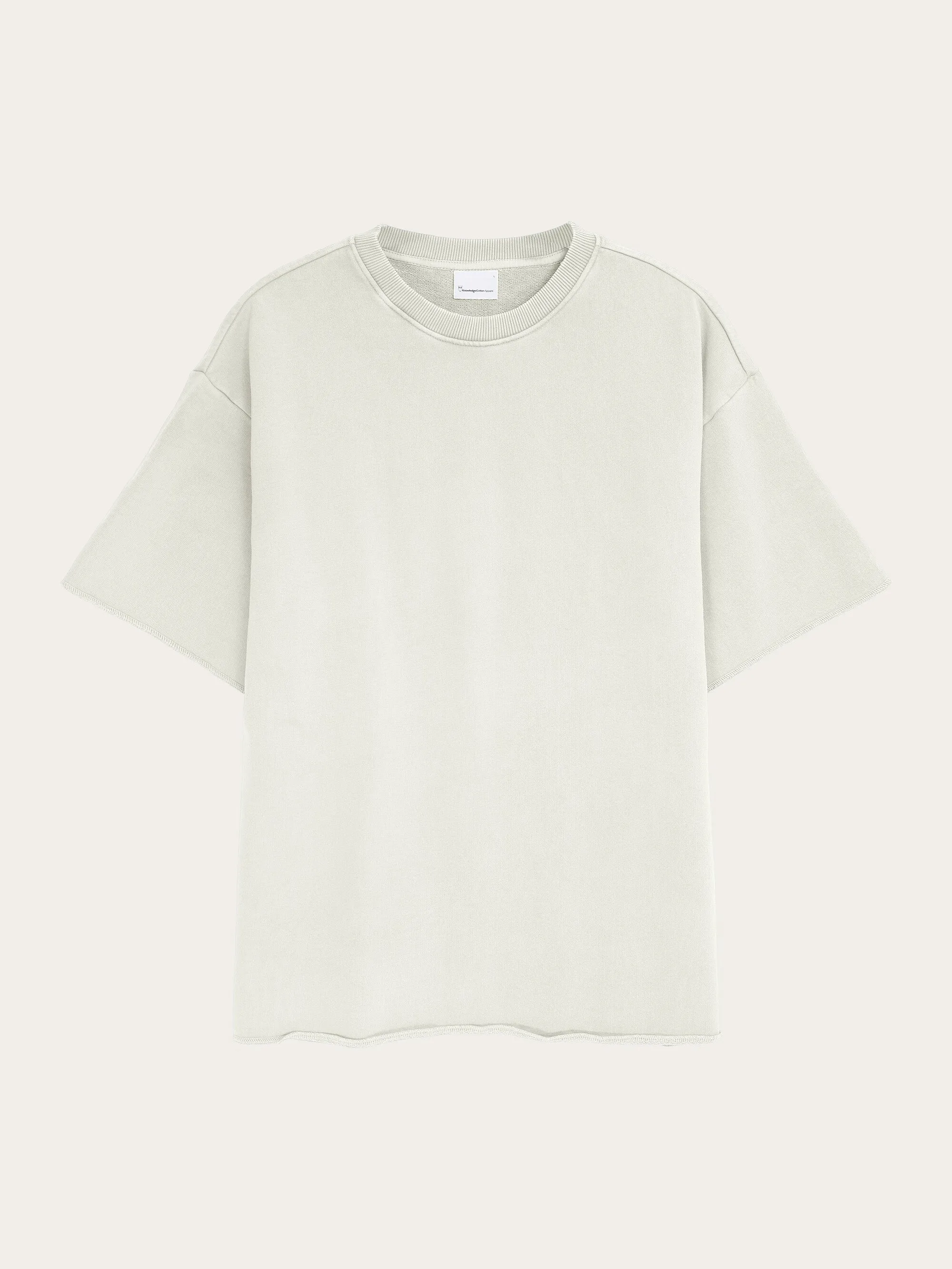 Loose fit reactive dyed sweat t-shirt - GOTS/Vegan - Egret