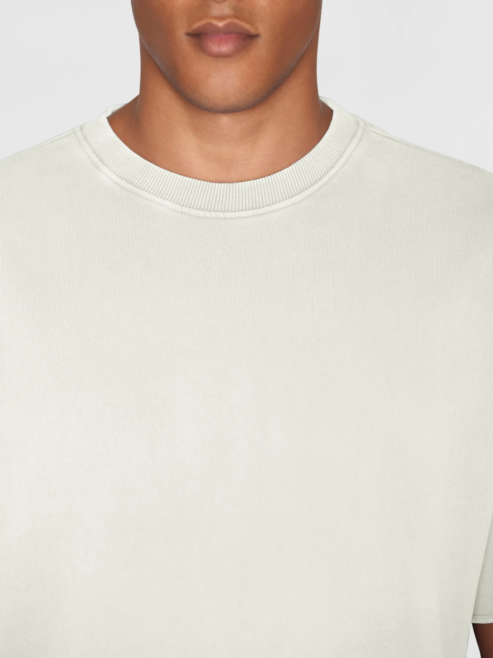 Loose fit reactive dyed sweat t-shirt - GOTS/Vegan - Egret