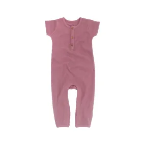 Phoenix Waffle Romper Rose Pink