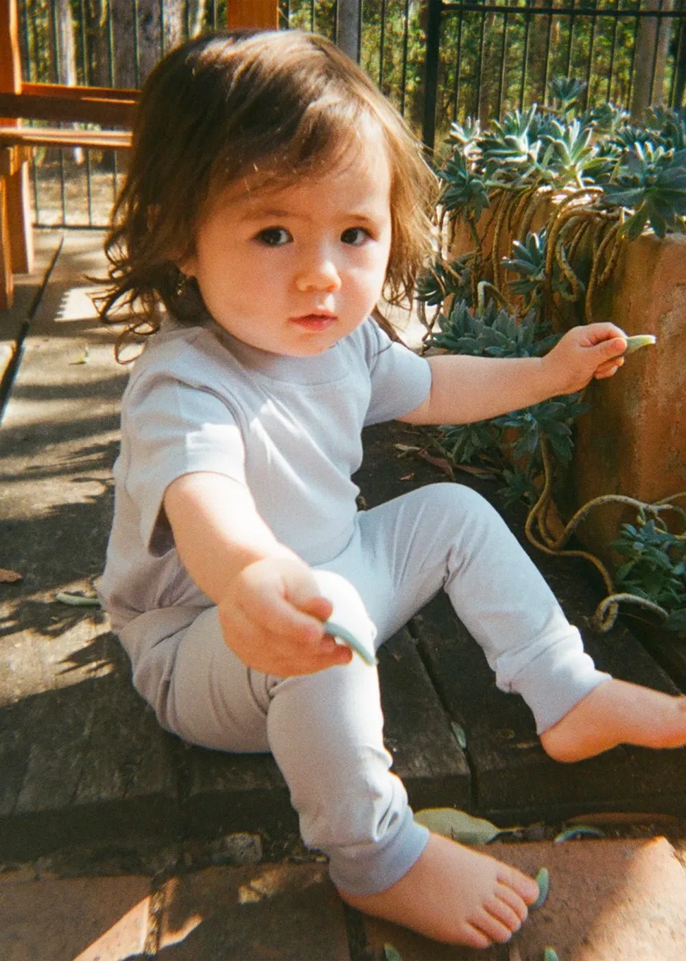Powder Blue Baby Leggings