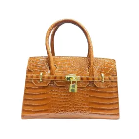 Qemmat Embossed Satchel Bag