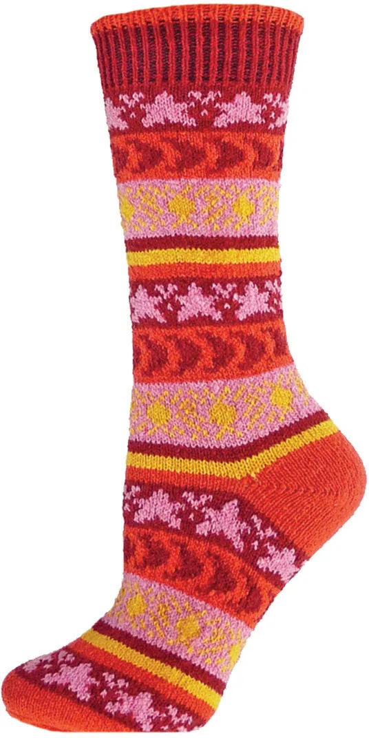 Recycled Cotton Sun Moon Star Socks (Women's)