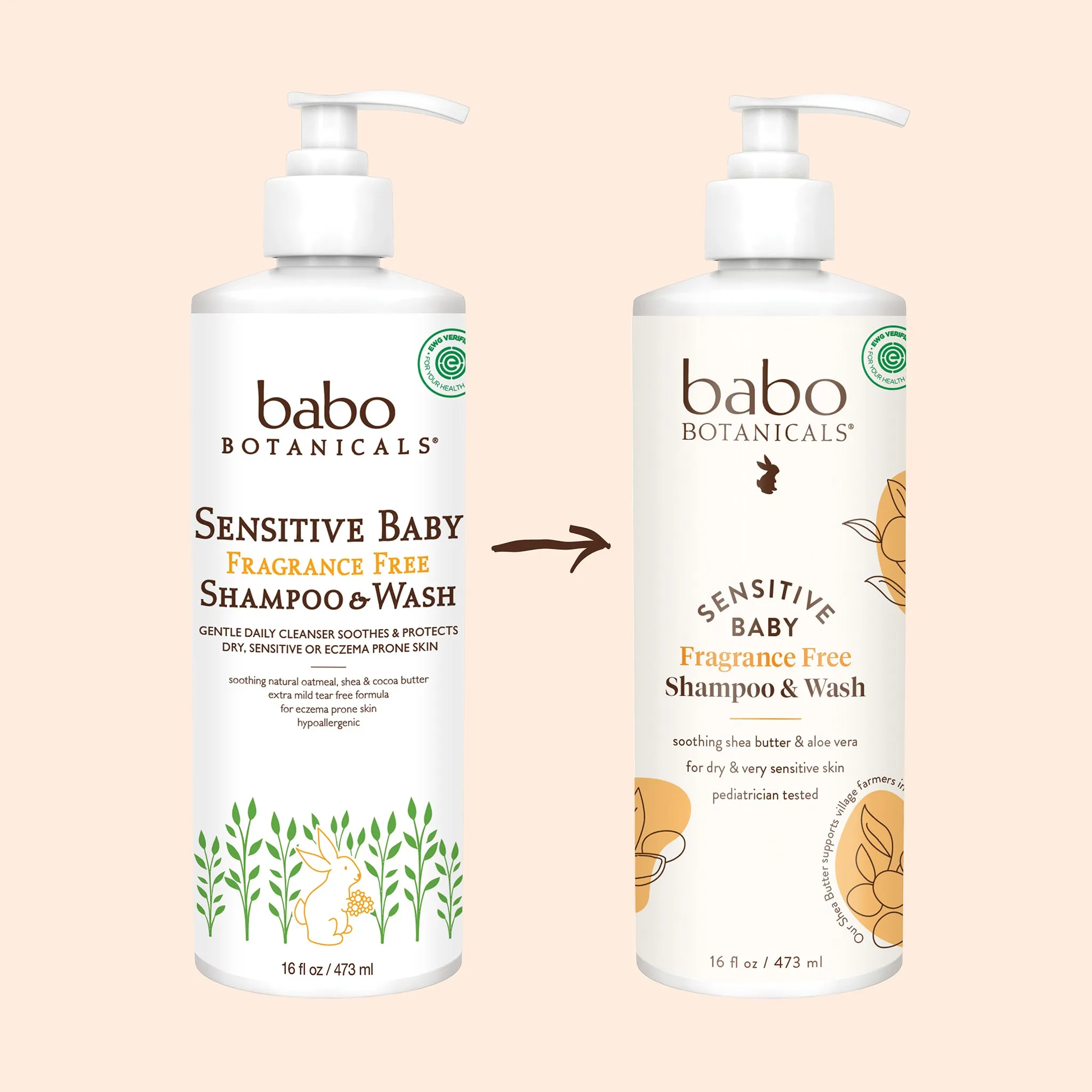 Sensitive Baby Fragrance Free Shampoo & Wash