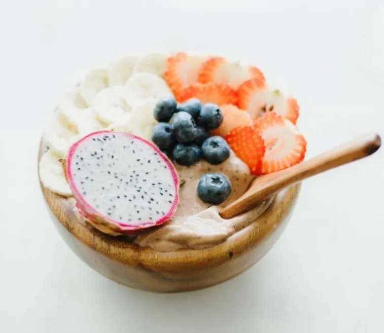 Set of 4- Acacia Wood 6" Cereal Bowl & Spoon- Fair Trade and Sustainably Harvested