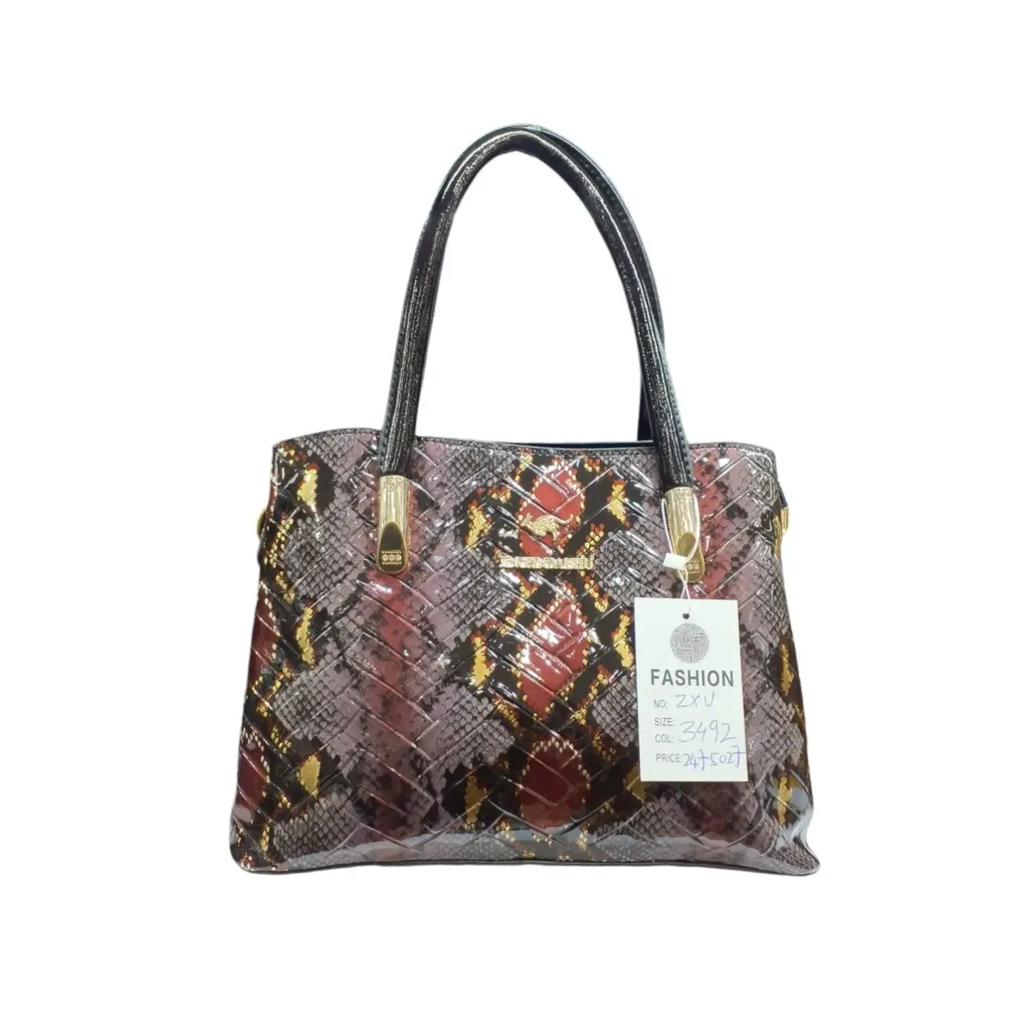 Snake Skin Satchel Bag