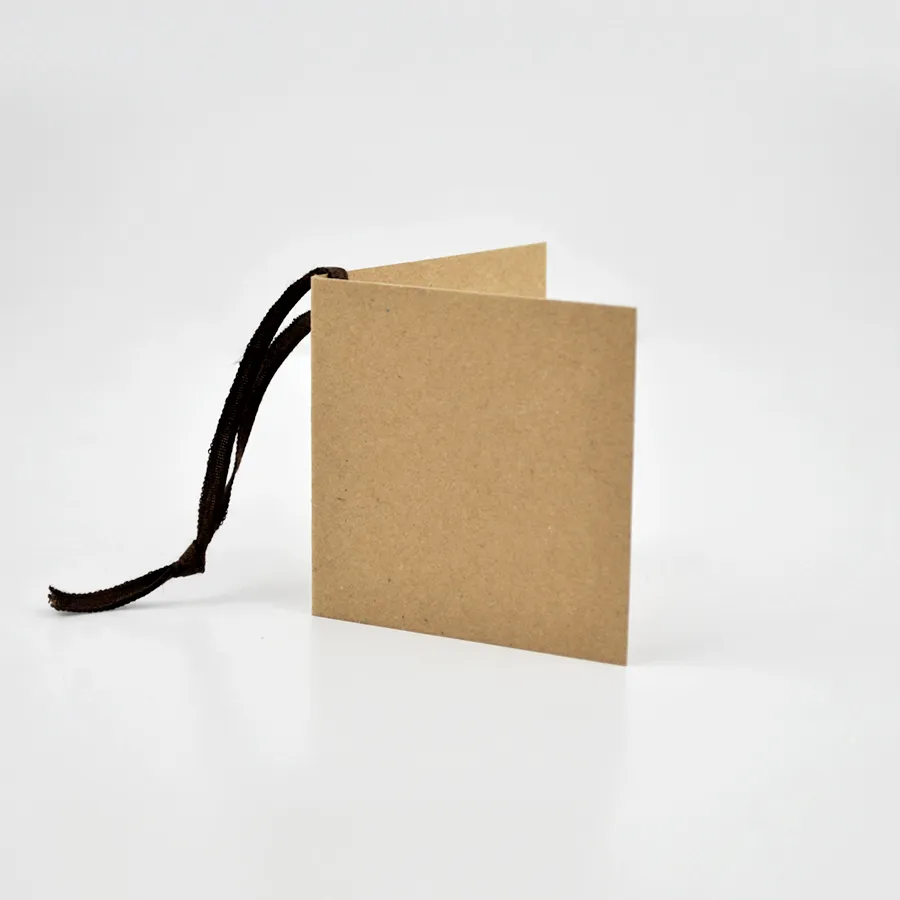 Square Kraft Gift Tags Chocolate (50)