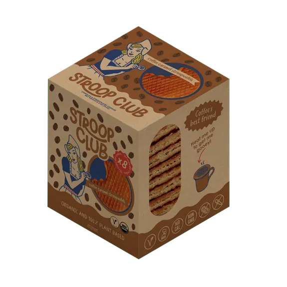 Stroop Club Organic Coffee Caramel Stroopwafels 8 Pack 264g