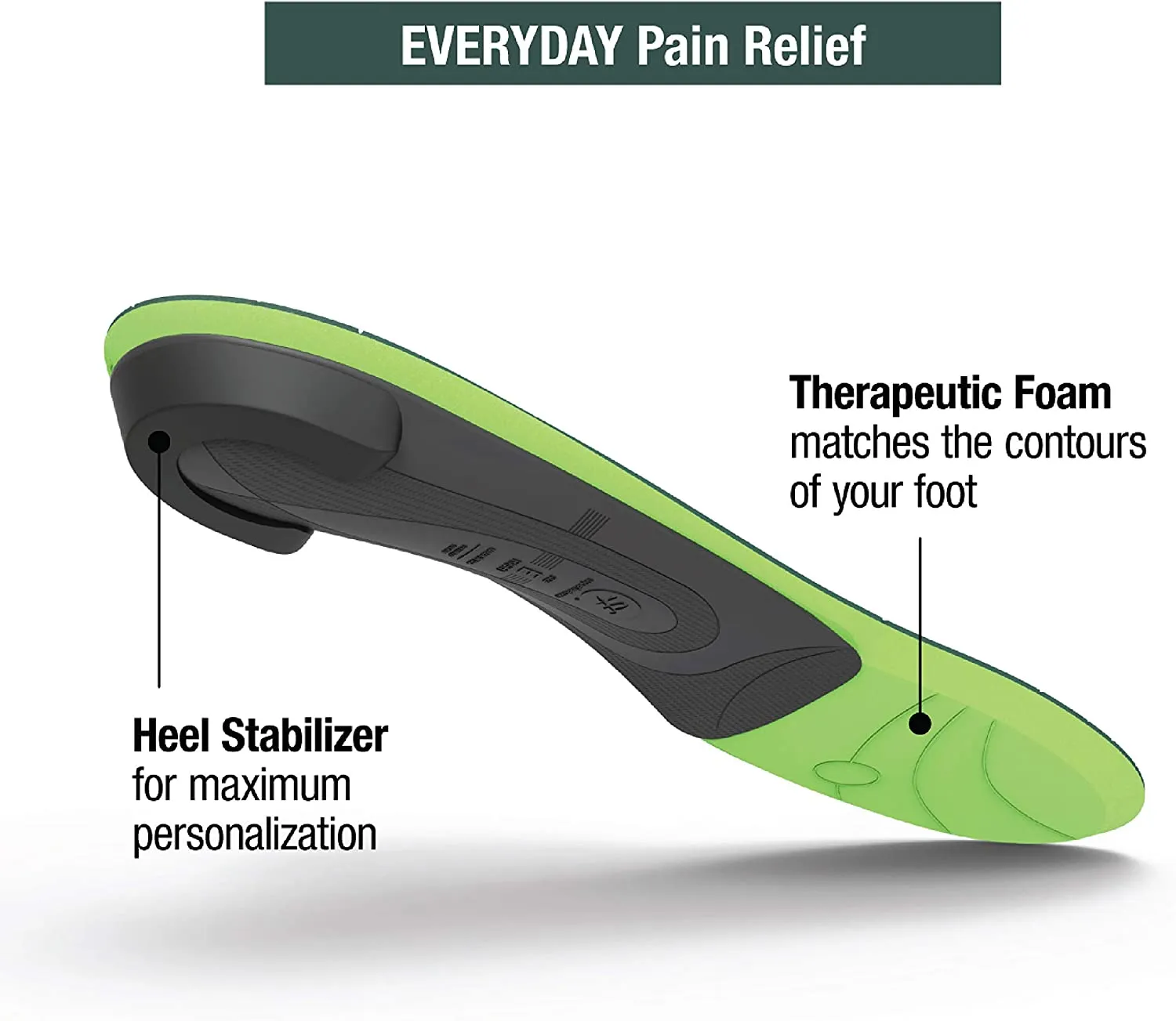 Superfeet Everyday Pain Relief | Arch Support Insoles for Plantar Fasciitis