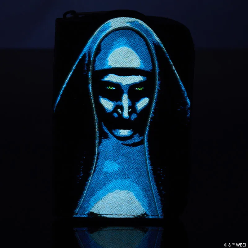 The Nun Cosplay Glow Zip Around Wallet by Loungefly