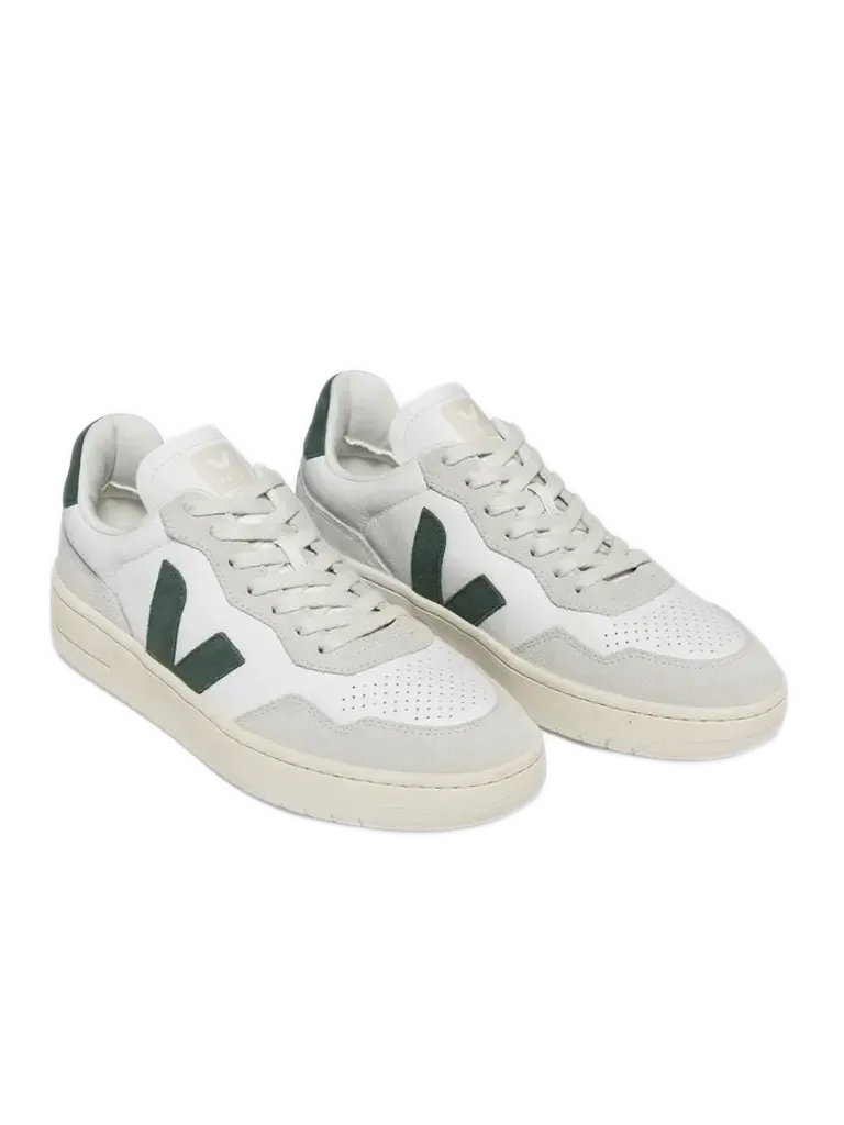 V-90 Leather- White/Cypress