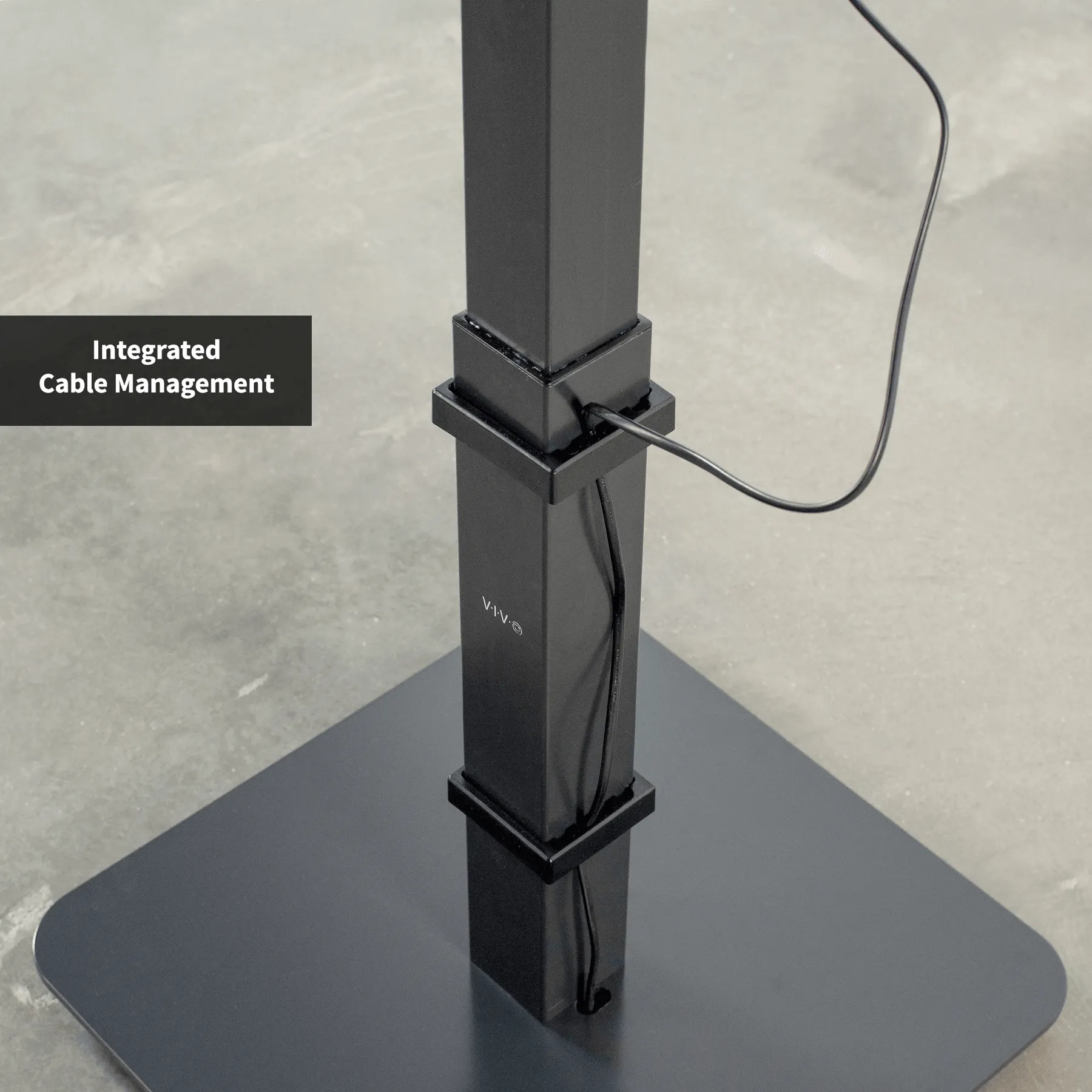 VIVO Premium Steel Electric 3-Stage Sit-Stand Single Desk Frame, DESK-V101EC
