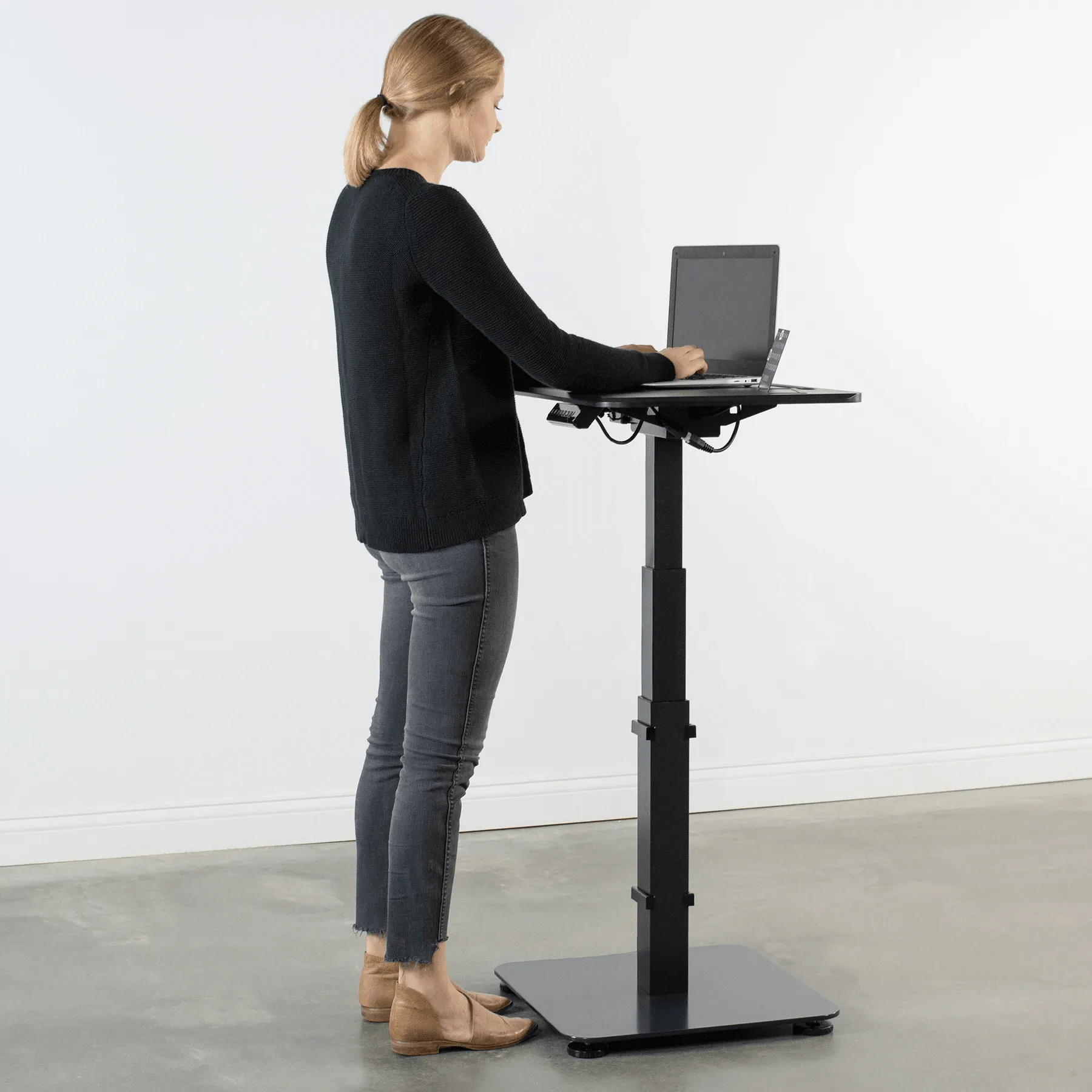VIVO Premium Steel Electric 3-Stage Sit-Stand Single Desk Frame, DESK-V101EC